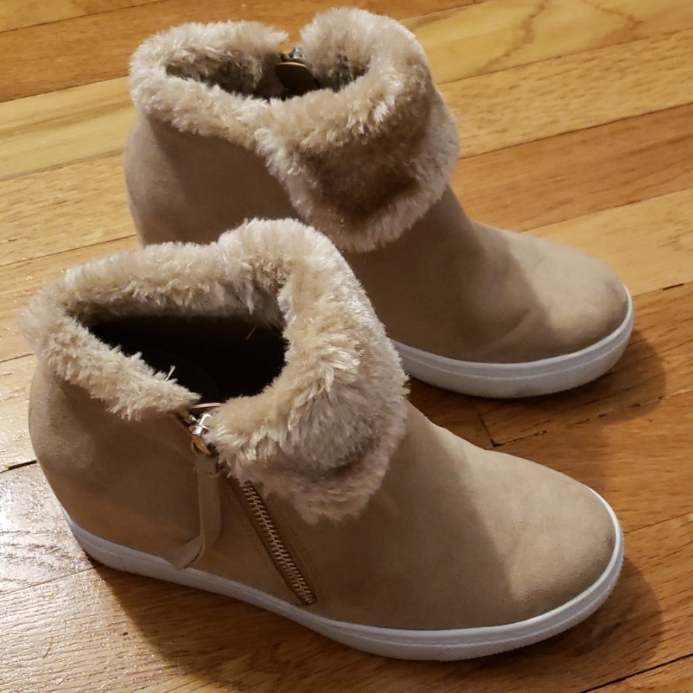 Tan booties